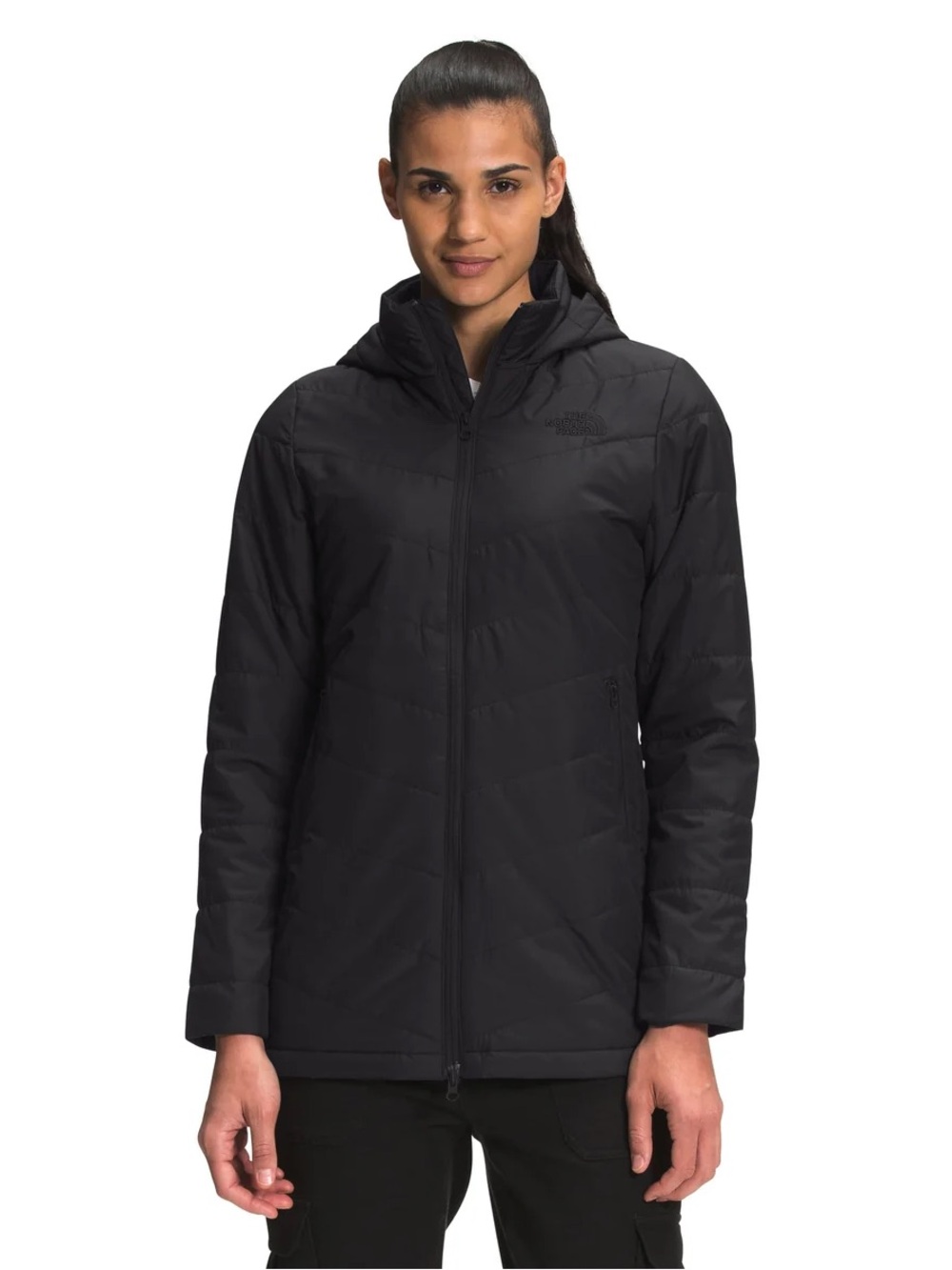 The North Face Women's Black Hooded Puffer Coat